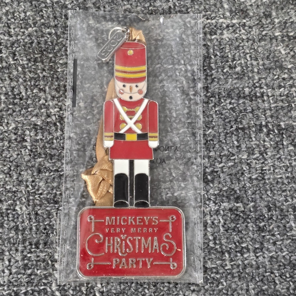 Disney Mickey's Very Merry Christmas Party 2023 Nutcracker Metal Ornament NEW